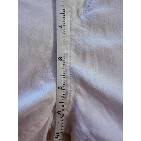 Rag & Bone Dre Capri Jeans Women's 31 White Distressed Cropped Frayed Hem Denim - Picture 7 of 12